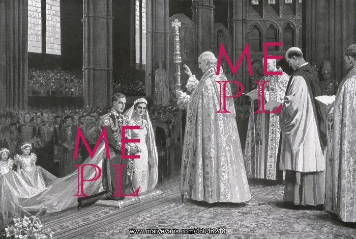 : Royal Wedding 1934 - pronouncing the benediction : Royal Wedding 1934 - pronouncing the benediction