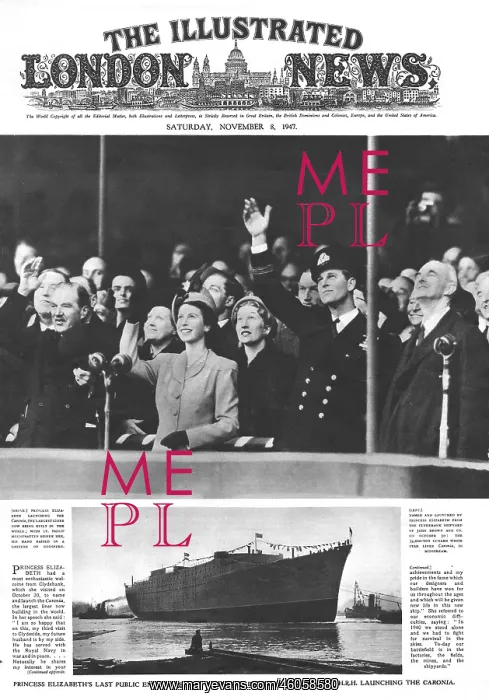 : Royal Wedding 1947 - at Clydebank before wedding : Royal Wedding 1947 - at Clydebank before wedding