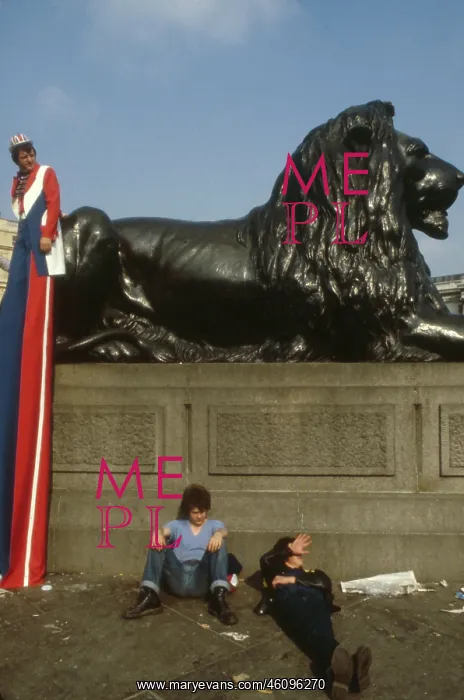 : Royal Wedding -- Trafalgar Square lion : Royal Wedding -- Trafalgar Square lion