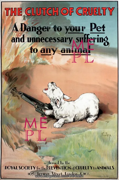 : RSPCA poster, The clutch of cruelty : RSPCA poster, The clutch of cruelty
