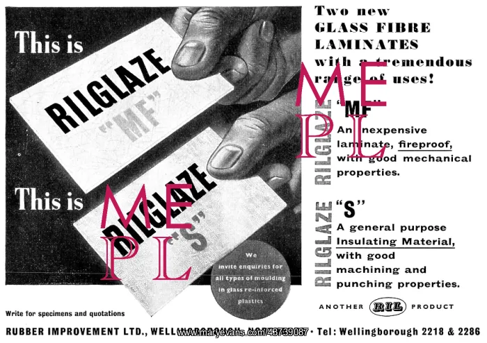 : Rubber Improvement Ltd. RILGLAZE Fibreglass Laminates : Rubber Improvement Ltd. RILGLAZE Fibreglass Laminates