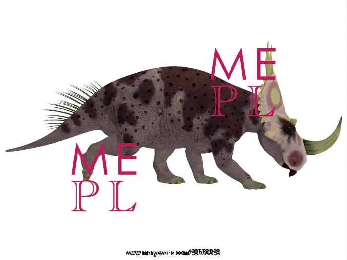: Rubeosaurus dinosaur, side profile : Rubeosaurus dinosaur, side profile