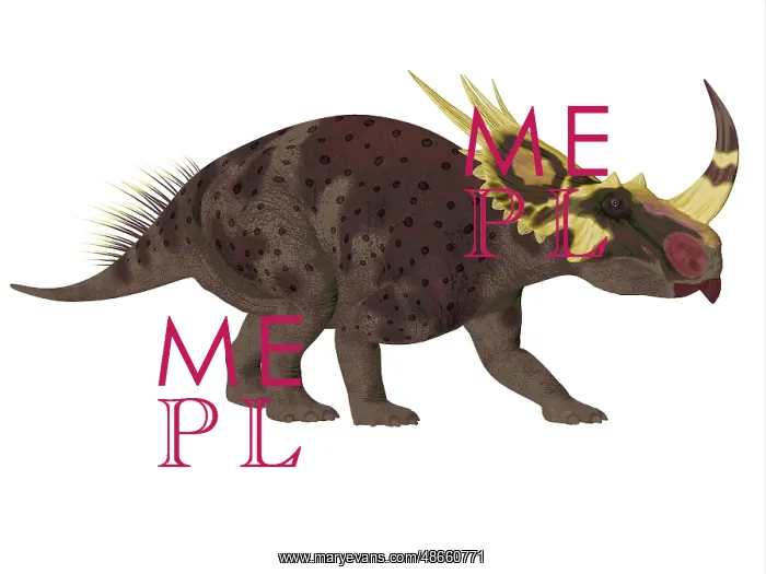 : Rubeosaurus dinosaur, side profile : Rubeosaurus dinosaur, side profile