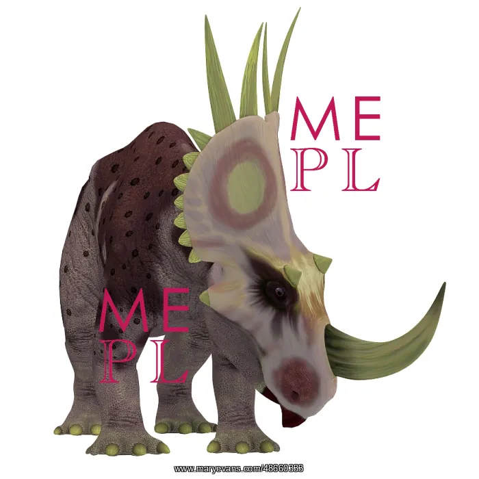 : Rubeosaurus dinosaur, front view : Rubeosaurus dinosaur, front view