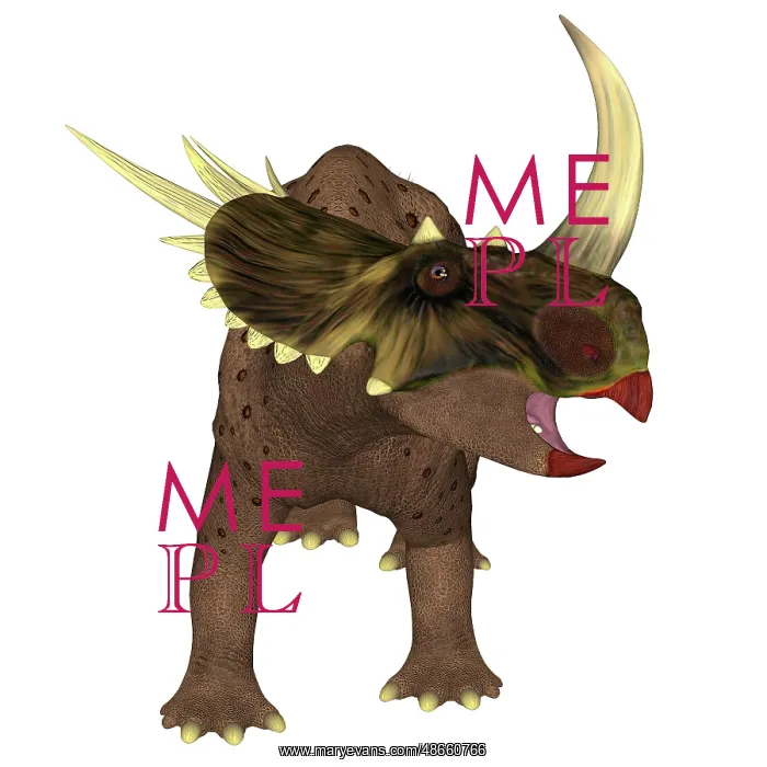 : Rubeosaurus dinosaur, front view : Rubeosaurus dinosaur, front view