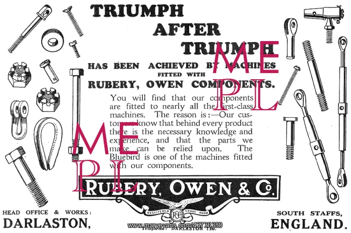 : Rubery Owen Aircraft Components : Rubery Owen Aircraft Components