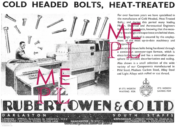 : Rubery Owen Cold Headed Bolts : Rubery Owen Cold Headed Bolts