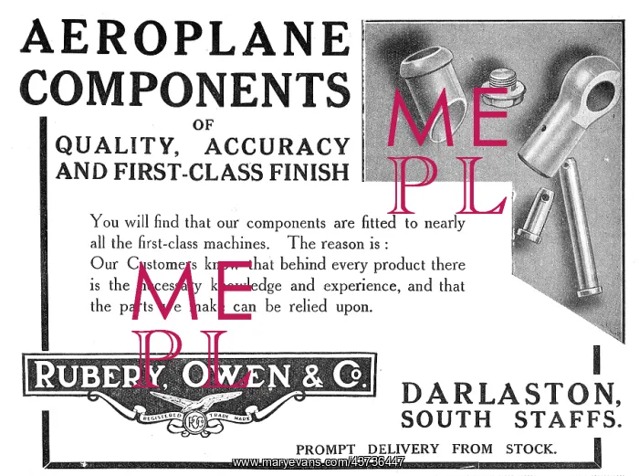 : Rubery Owen First Class Aeroplane Components : Rubery Owen First Class Aeroplane Components