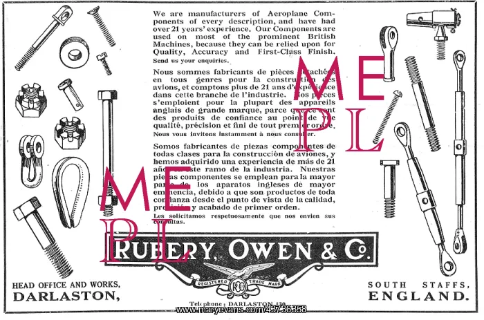 : Rubery Owen - Manufacturers Of Aeroplane Components : Rubery Owen - Manufacturers Of Aeroplane Components