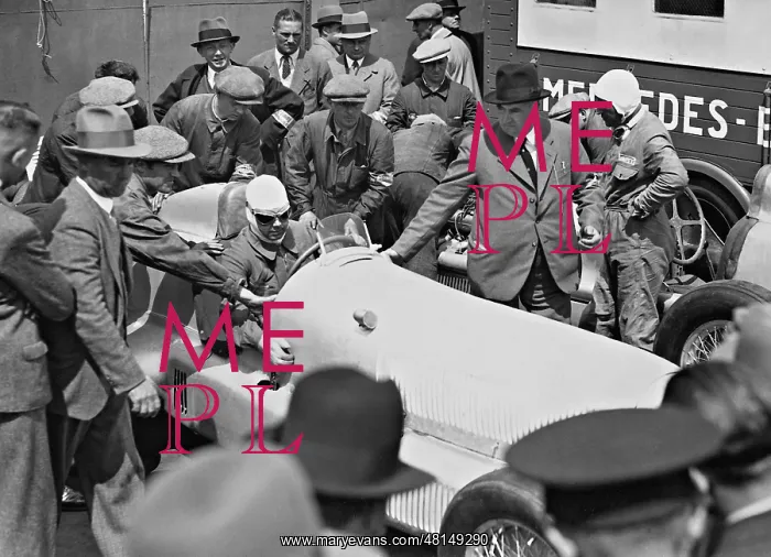 : Rudolf Caracciola in his Mercedes, 1934 : Rudolf Caracciola in his Mercedes, 1934