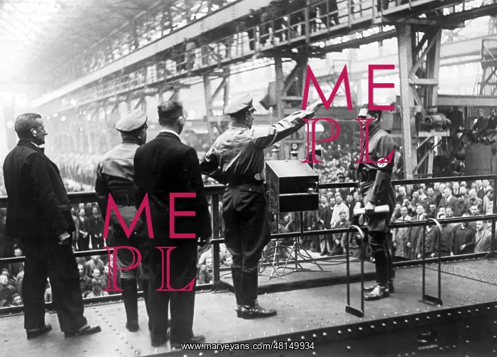 : Rudolf Hess before a speech to workers, 1935 : Rudolf Hess before a speech to workers, 1935