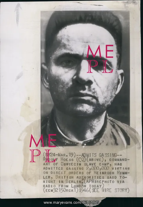 : Rudolf Hoess, commandant of Auschwitz concentration camp : Rudolf Hoess, commandant of Auschwitz concentration camp