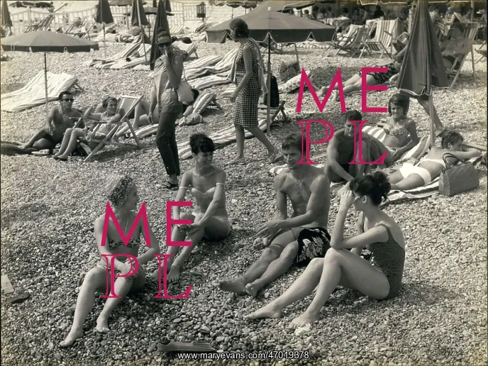: Rudolf Nureyev taking break from rehearsing, Nice beach : Rudolf Nureyev taking break from rehearsing, Nice beach