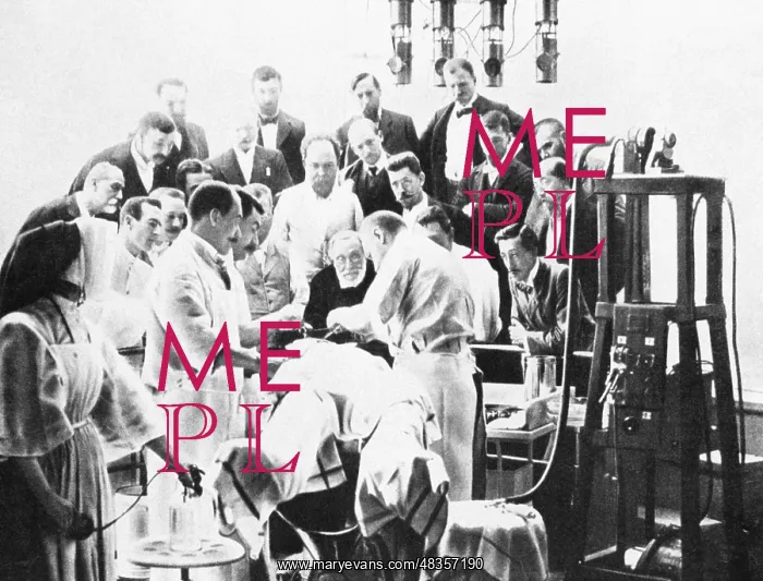: Rudolf Virchow during an operation, 1900 : Rudolf Virchow during an operation, 1900