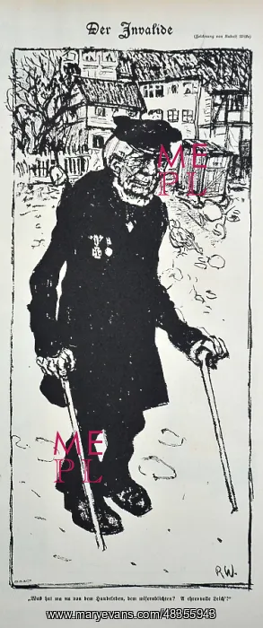 : Rudolf Wilke Der Invalide - The Invalid, 1900 : Rudolf Wilke Der Invalide - The Invalid, 1900