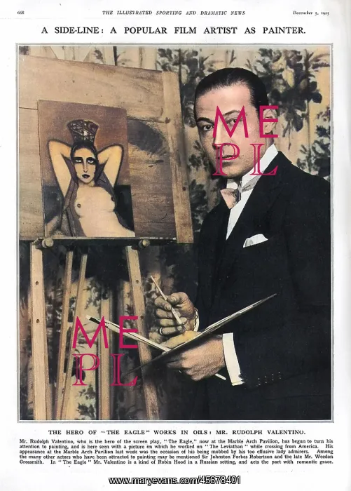  : Rudolph Valentino painting