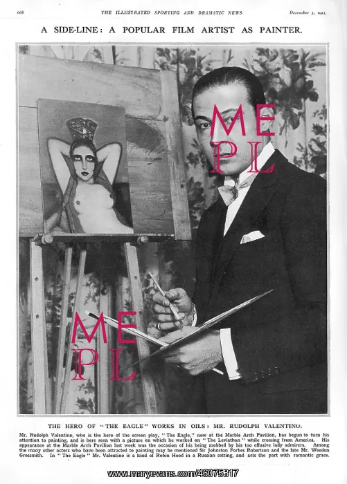 : Rudolph Valentino painting : Rudolph Valentino painting