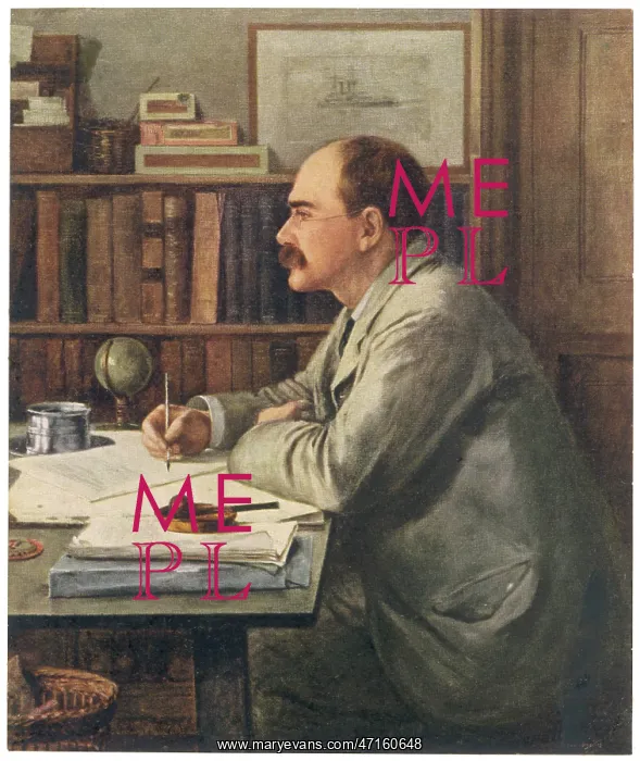 : Rudyard Kipling at Desk : Rudyard Kipling at Desk