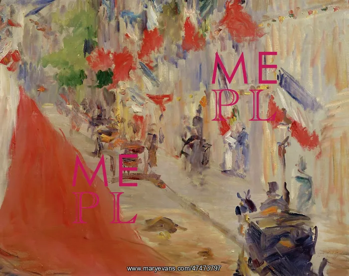 : The Rue Mosnier with Flags, 1878 : The Rue Mosnier with Flags, 1878