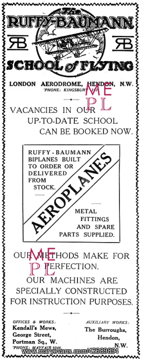 : Ruffy-Baumann Biplanes 1916 : Ruffy-Baumann Biplanes 1916