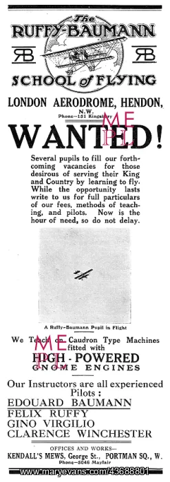 : Ruffy-Baumann School Of Flying Hendon : Ruffy-Baumann School Of Flying Hendon