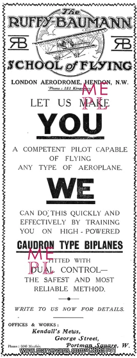 : Ruffy-Baumann School Of Flying Hendon : Ruffy-Baumann School Of Flying Hendon
