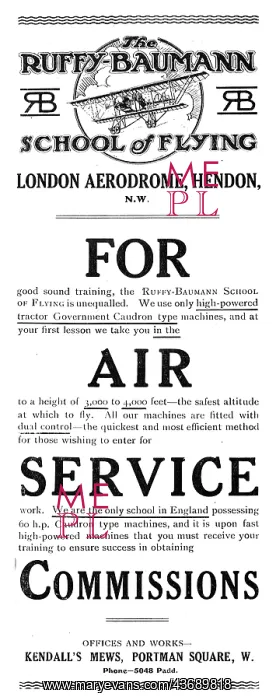 : Ruffy-Baumann School Of Flying Hendon : Ruffy-Baumann School Of Flying Hendon
