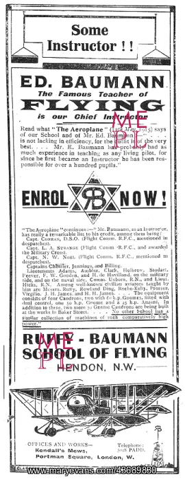 : Ruffy-Baumann School Of Flying Hendon : Ruffy-Baumann School Of Flying Hendon