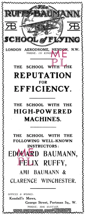 : Ruffy-Baumann School Of Flying Hendon : Ruffy-Baumann School Of Flying Hendon
