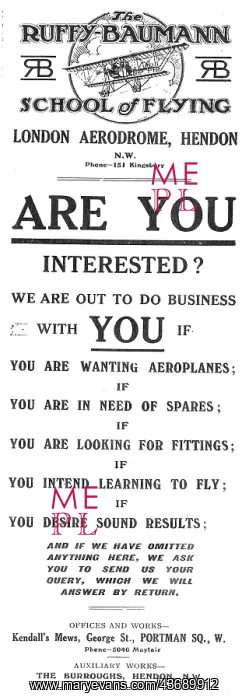 : Ruffy-Baumann School Of Flying Hendon : Ruffy-Baumann School Of Flying Hendon