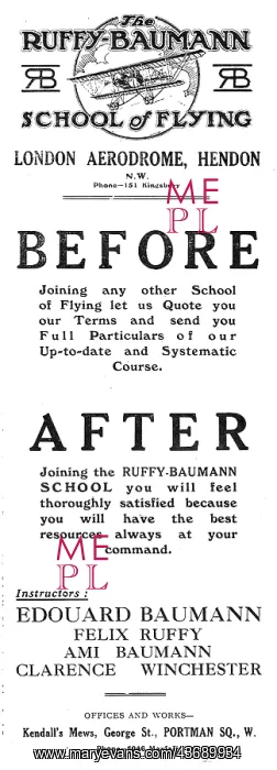  : Ruffy-Baumann School Of Flying Hendon