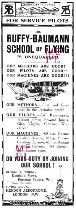 : Ruffy-Baumann School Of Flying Hendon : Ruffy-Baumann School Of Flying Hendon