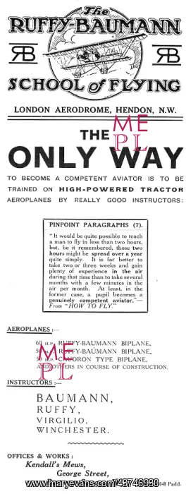 : Ruffy-Baumann School Of Flying Hendon : Ruffy-Baumann School Of Flying Hendon