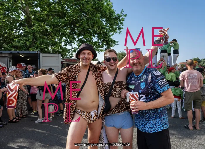 : Rugby fans, Gilbert Brutus Stadium, Perpignan, France : Rugby fans, Gilbert Brutus Stadium, Perpignan, France
