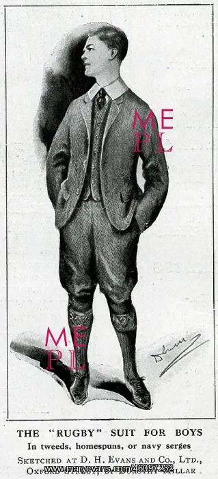 : Rugby suit for boys 1914 : Rugby suit for boys 1914