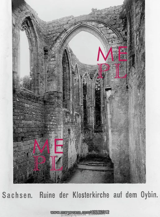 : Ruin of the monastery church on Mount Oybin, 1904