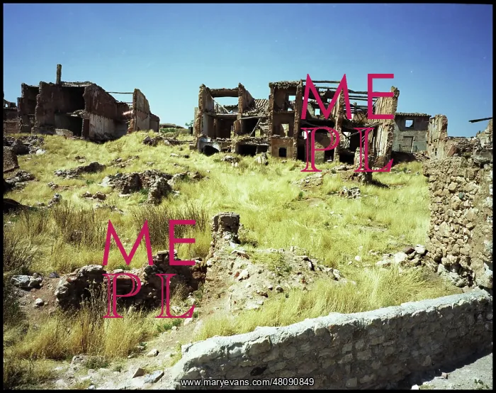 : Ruined houses, Belchite, Spain : Ruined houses, Belchite, Spain
