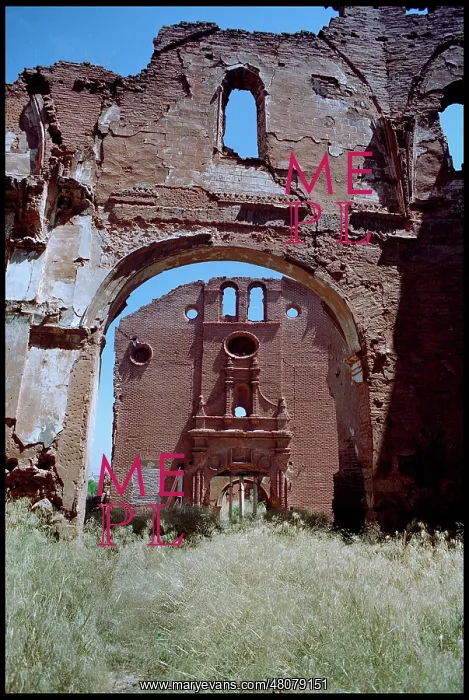 : Ruined interior church, Belchite, Spain : Ruined interior church, Belchite, Spain