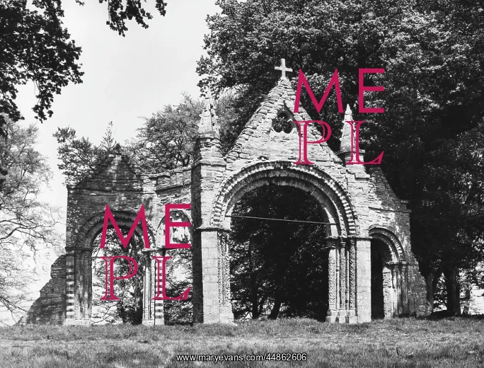 : RUINED NORMAN CHURCH : RUINED NORMAN CHURCH