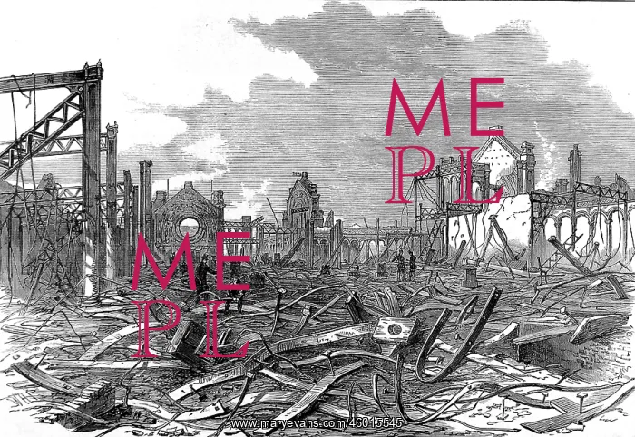 : Ruins of the Alexandra Palace 1873 : Ruins of the Alexandra Palace 1873