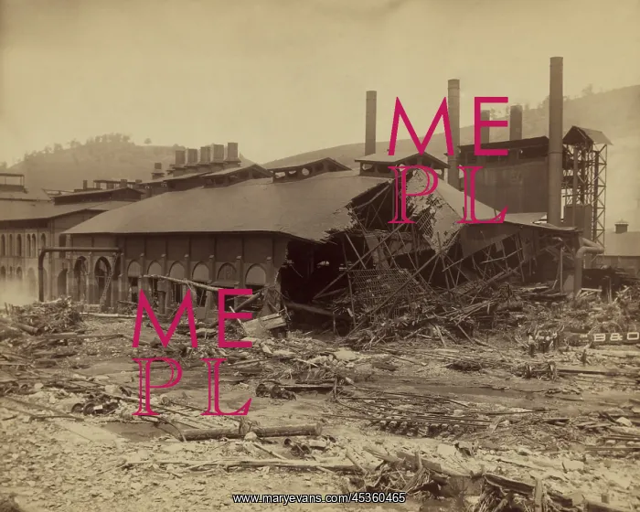 : Ruins of Cambria Iron Mills after the Johnstown : Ruins of Cambria Iron Mills after the Johnstown
