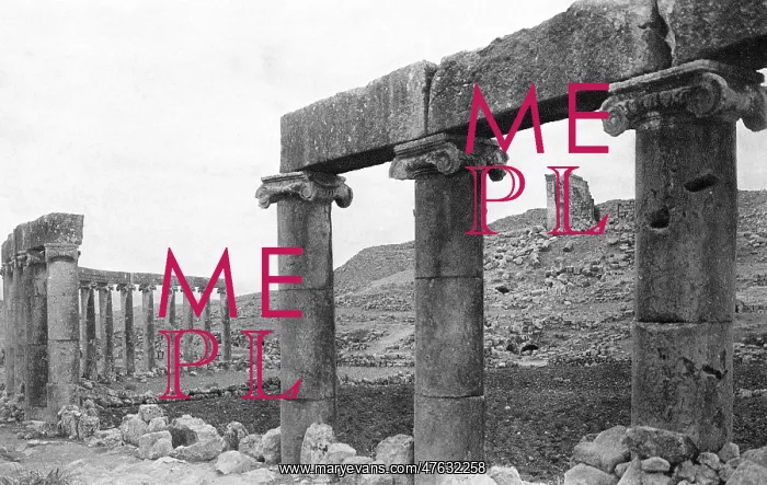 : Ruins near the Forum, Jerash (Gerasa), Jordan, Holy Land : Ruins near the Forum, Jerash (Gerasa), Jordan, Holy Land