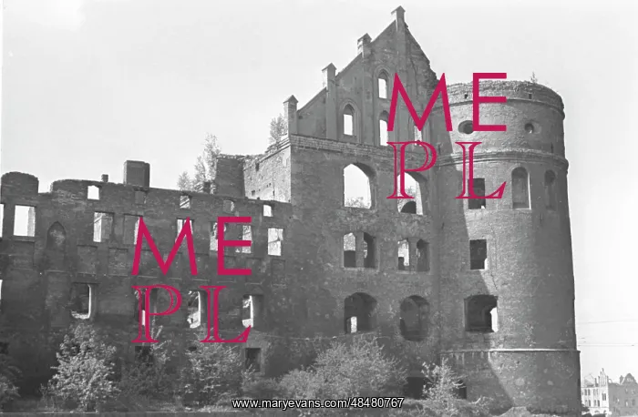 : Ruins of Royal Castle in Kaliningrad, 1966 : Ruins of Royal Castle in Kaliningrad, 1966