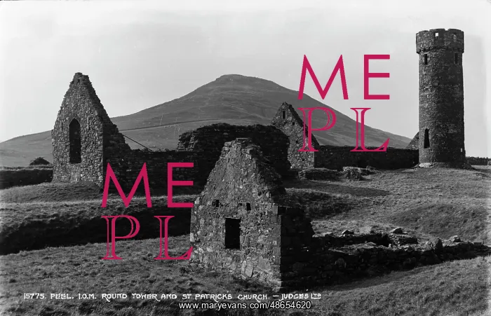 : Ruins of St. Patrick's Church and Round Tower : Ruins of St. Patrick's Church and Round Tower
