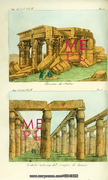 : Ruins of the Temple of Kom Ombo, and view : Ruins of the Temple of Kom Ombo, and view
