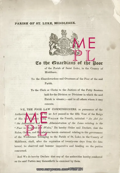 : Rule Book for St Luke's Workhouse : Rule Book for St Luke's Workhouse
