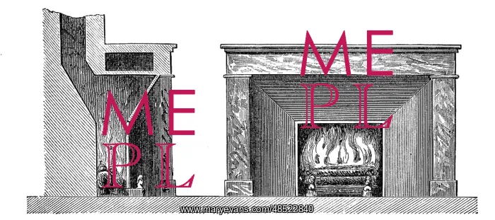 : Rumford's fireplace. Improved efficiency by reducing : Rumford's fireplace. Improved efficiency by reducing