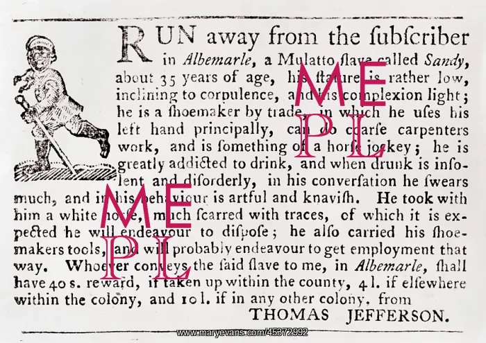 : Runaway slave advertisement posted by Thomas : Runaway slave advertisement posted by Thomas