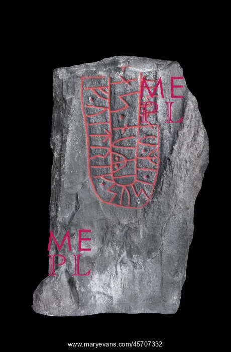 : Runestone, National Museum of Denmark, Copenhagen, Denmark : Runestone, National Museum of Denmark, Copenhagen, Denmark