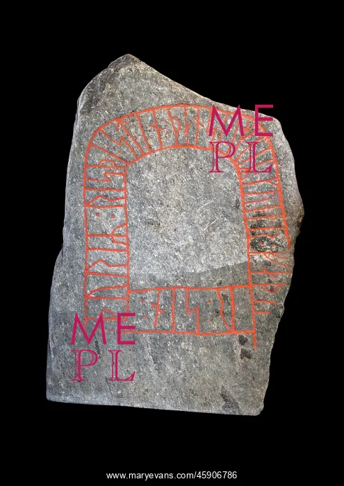 : Runestone, National Museum of Denmark, Copenhagen, Denmark : Runestone, National Museum of Denmark, Copenhagen, Denmark